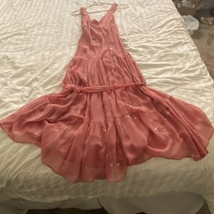 Summer semi-formal dress pail pink/coral.